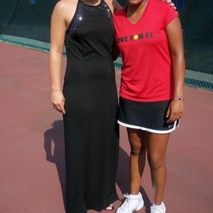 Black halter prom dress